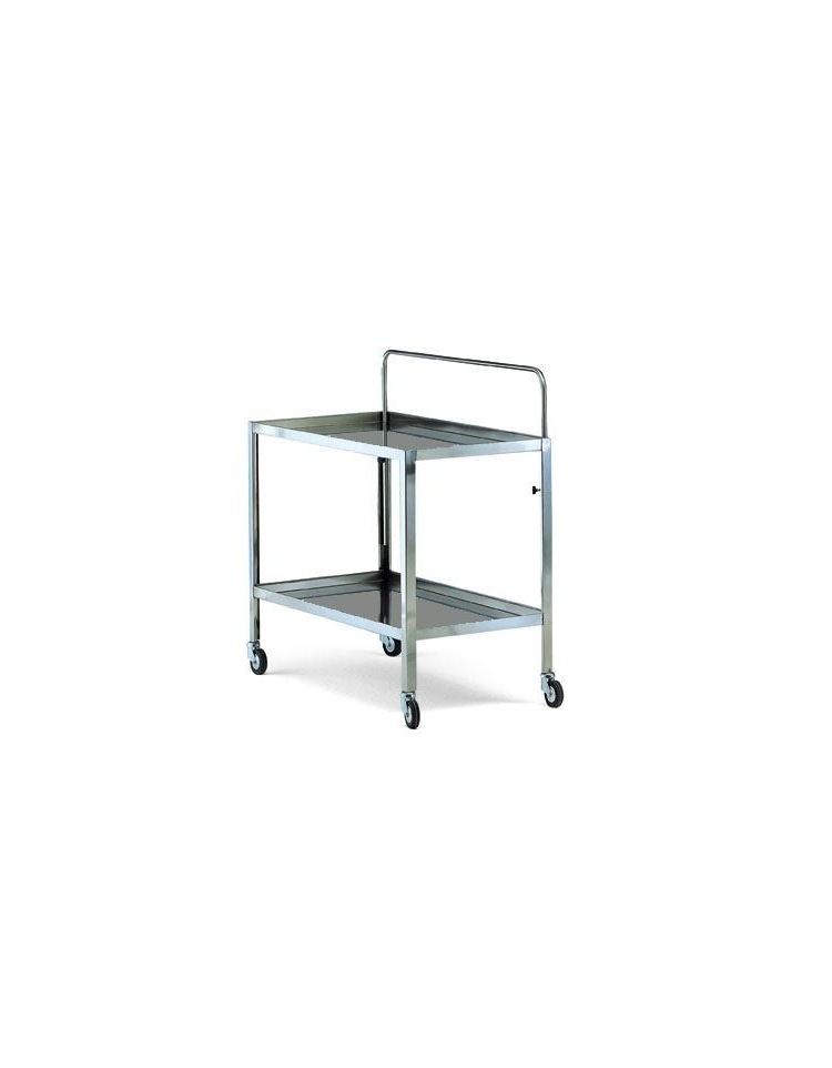 Carrello sanitario per medicazione in acciaio a 3 ripiani - 60x40xh80cm