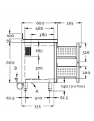 Tavolo refrigerato 2 sportelli cm 147x60x85h