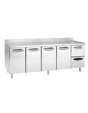 Tavolo refrigerato 4 sportelli cm 249x60x85h