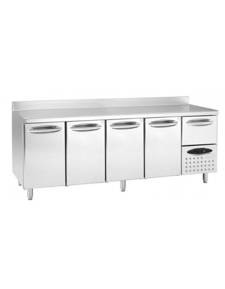 Tavolo refrigerato 4 sportelli cm 249x60x85h