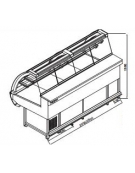 Vetrina pasticceria statica da cm. 200-Motore interno
