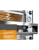 Forno per pizzeria elettrico da 4 pizze - Camera cm 66x66x14h