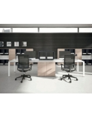 Scrivania ufficio operativa -  con porta docks gamba a U - cm 160x80x72h