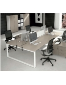 Scrivania dattilo ufficio operativa - doppio - gamba chiusa - cm 180x126x72h