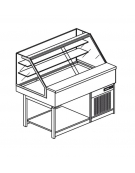 Vetrina fredda vetri alti dritti da cm. 125 - Refrigerazione ventilata