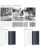 Scrivania ufficio operativa -  con porta docks gamba a U - cm 160x80x72h