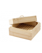 Cuocivapore quadrato, bamboo - cm 15,2x15,2 - colore  Palissandro