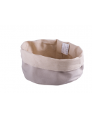 Cesto cotone rotondo - colore beige - cm  ø 17x8h