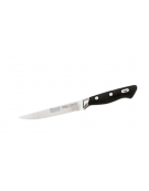 Coltello bistecca, lama seghettata in acciaio inox con manico POM - cm 20 - colore nero