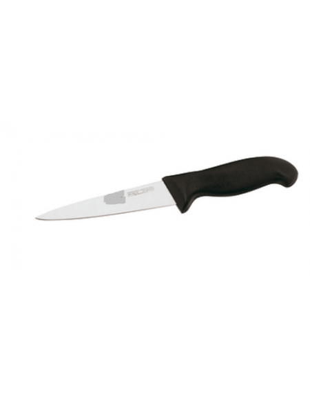 Coltello scannare in acciaio inox con manico PP - cm 14 - colore nero