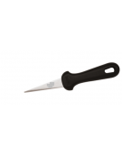 Coltello apriostriche in acciaio inox con manico PP - cm 15 - colore nero