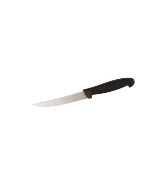 Coltello bistecca in acciaio inox con manico PP - cm 12 - colore nero