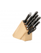 Ceppo coltelli, set 9 pz in legno