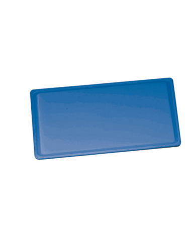 Tagliere con canalina in polietilene GN 2/1 -  colore blu -  cm 65x53x2h