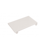 Tagliere con fermi in polietilene -  colore bianco -  cm 60x40x2h