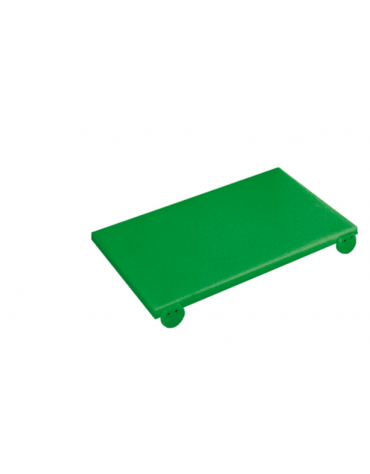 Tagliere con fermi in polietilene -  colore verde -  cm 60x40x2h