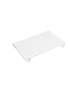 Tagliere con fermi HD in polietilene -  colore bianco -  cm 50x30x2h