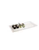 Vassoio sushi in melamina di colore bianco - cm 53x18