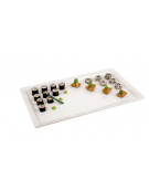 Vassoio sushi in melamina di colore bianco - cm 53x32,5