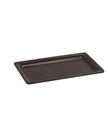 Vassoio sushi in melamina di colore nero - cm 32,5x17,5 - GN 1/1