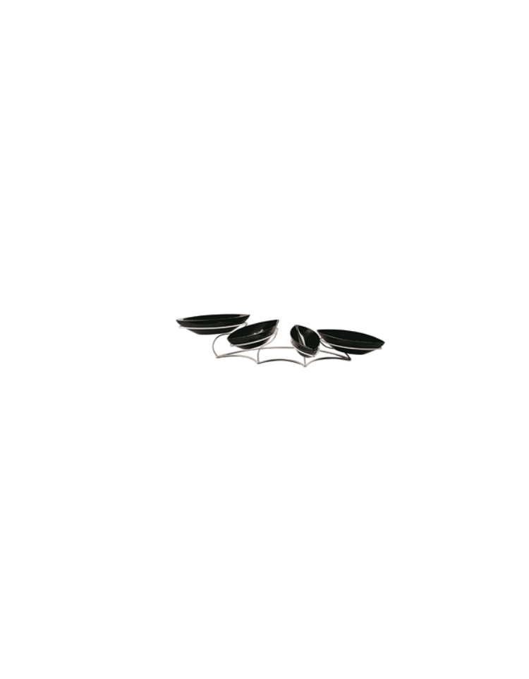 Display per buffet in acciaio verniciato - colore nero - cm ø 50x21h 