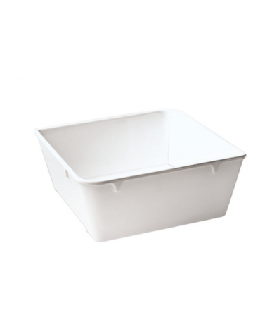 Vassoio espositore in melamina - colore bianco - cm 29x22x4h - lt 1,3