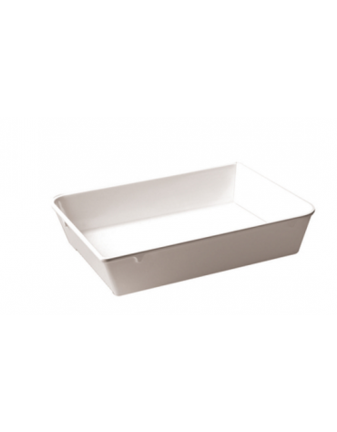 Vassoio espositore in melamina - colore bianco -  cm 29x22x6h - lt 2,1