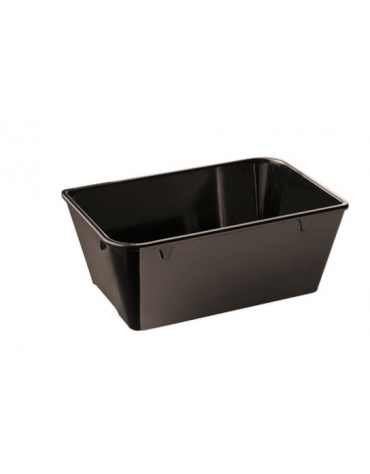 Vassoio espositore in melamina - colore nero -  cm 22x22x9h - lt 3