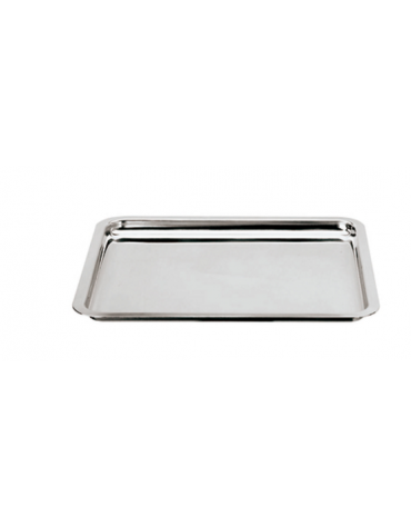 Vassoio rettangolare in acciaio inox - cm 35x30