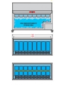 Vetrina Banco Gelateria CM Temperatura -12° -22°C mm. L. 1009 x P. 615 x H 1296