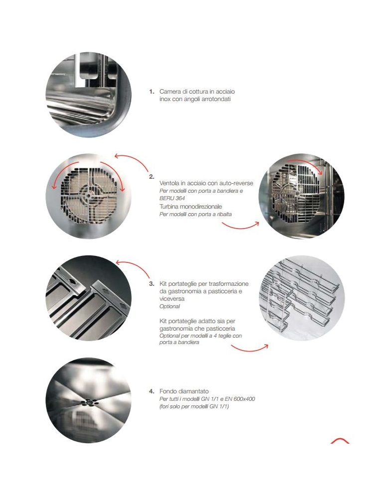 Forno pasticceria a gas 10 Teglie 60x40 ventilato con umidità e N° 2  Velocità delle ventole - Alimentazione a gas - Forni a conv