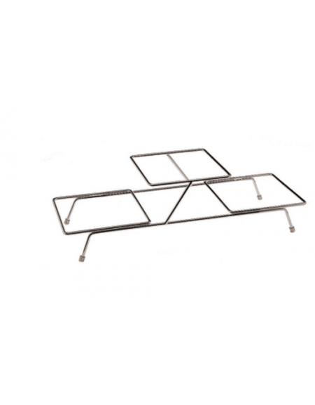 Supporto in acciaio cromato - Pi. nr. 3 - cm 55,5x18x15,5h