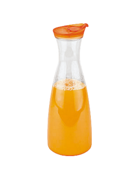 Caraffa con coperchio in policarbonato  - colore arancione - cm ø 11x30 -  lt 1,60