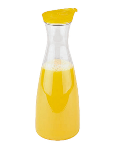 Caraffa con coperchio in policarbonato  - colore giallo - cm ø 11x30 -  lt 1,60