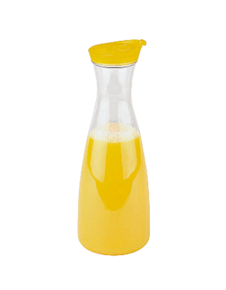 Caraffa con coperchio in policarbonato  - colore giallo - cm ø 11x30 -  lt 1,60