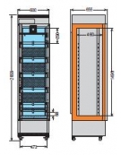 Frigorifero per farmaci cm 59,5x63,8x155h