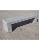 PANCHINA RETTANGOLARE MONOBLOCCO IN CEMENTO CALCESTRUZZO SPESSORE 19 CM - COLORE GRIGIO PIETRA - CM 220X60X50H