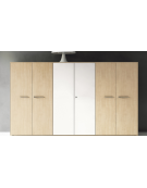 Mobile alto con 2 ante in legno porta abiti - cm 90x46x194h