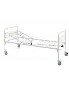 Letto degenza ospedaliero a 1 snodo - 1 manovella - con ruote - cm 207x92x95h