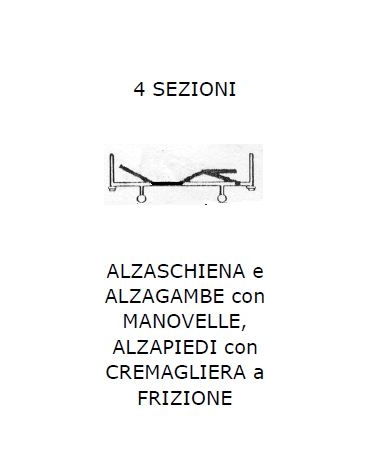 4 sez. Alzaschiena/alzagambe/alzapiedi SPA 4 piedini