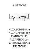 4 sez. Alzaschiena/alzagambe/alzapiedi SPA 2r fisse 2 gir