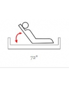 Letto degenza ospedaliera con schienale regolabile a 1 snodo - cm 206 x 89 x h 90