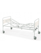 Letto degenza ospedaliero a 3 snodi con testate cromate - 2 manovelle - ruote cm 92x207x95h