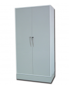 Armadio in metallo verniciato - 4 ripiani - porte con serratura, 4 piedini - cm 100x50x200h