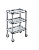 Carrello medicazione in acciaio inox, TER Plus, con vassoi removibili - cm 49x30x78h