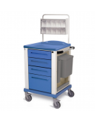 Carrello medicazione in acciaio verniciato e finiture esterne in plastica - 4 cassetti - 4 ruote in gomma - cm 67x64x100h