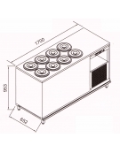 Banco N° 8+8 Pozzetti gelati - A GLICOLE (Carapine incluse)