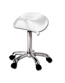 Sgabello ergonomico con seduta a sella e regolazione dell’altezza cm 52/67- colore bianco