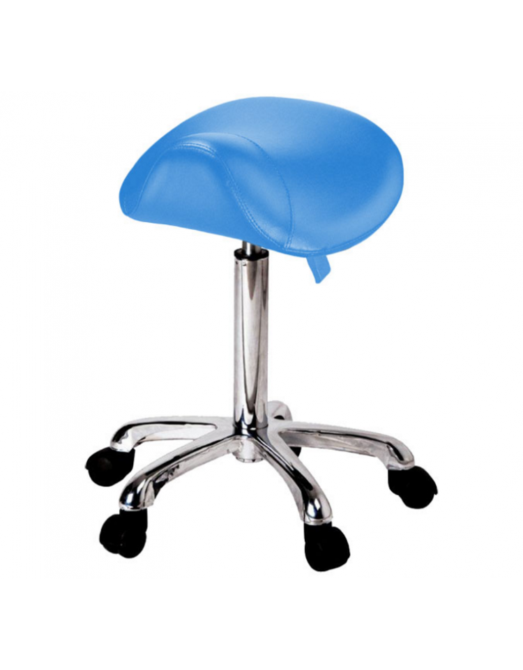 Sgabello ergonomico con seduta a sella e regolazione dell'altezza cm 52/67-  colore blu 