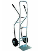 Carrello portacasse - 2 ruote pneumatiche, cerchio acciaio Ø mm 260 - cm 49x130h